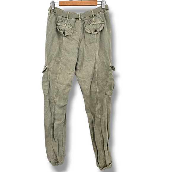 Nicole Miller Linen Utility Cargo Pants - Picture 3 of 8